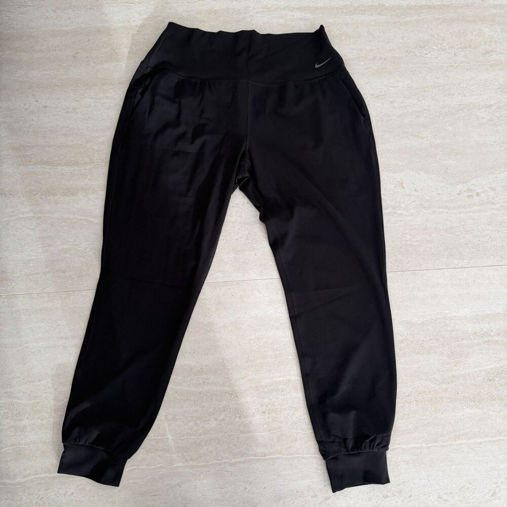 Nike Women Zenvy Dri-FIT High-Waisted Joggers Golf Pants Black - FA25 NEW Size L